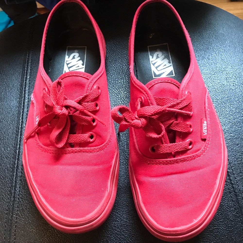 All red Vans